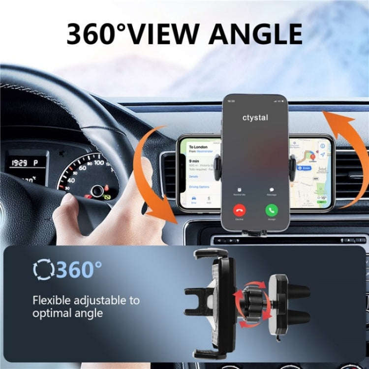 360 Degree Rotation Mobile Phone Holder Bracket Car Air Outlet Clip Mount