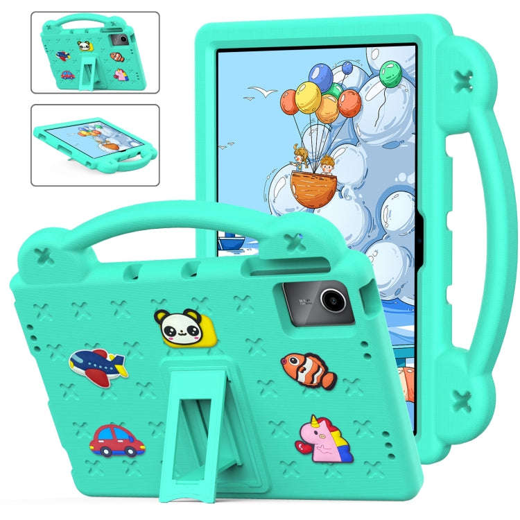 For Huawei MatePad SE 11 2024 Handle Kickstand Children EVA Shockproof Tablet Case(Mint Green)