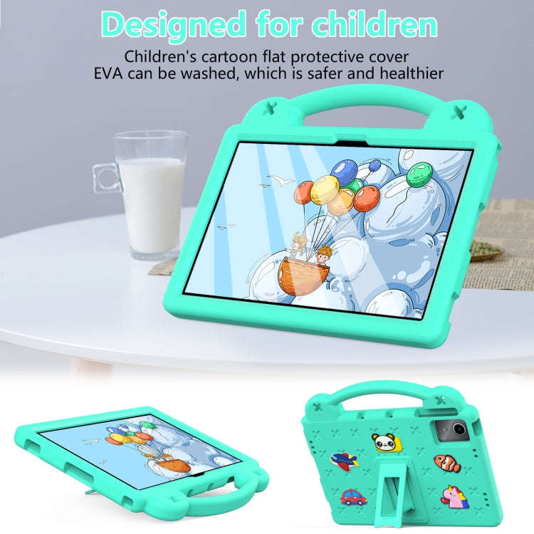 For Huawei MatePad SE 11 2024 Handle Kickstand Children EVA Shockproof Tablet Case(Mint Green)
