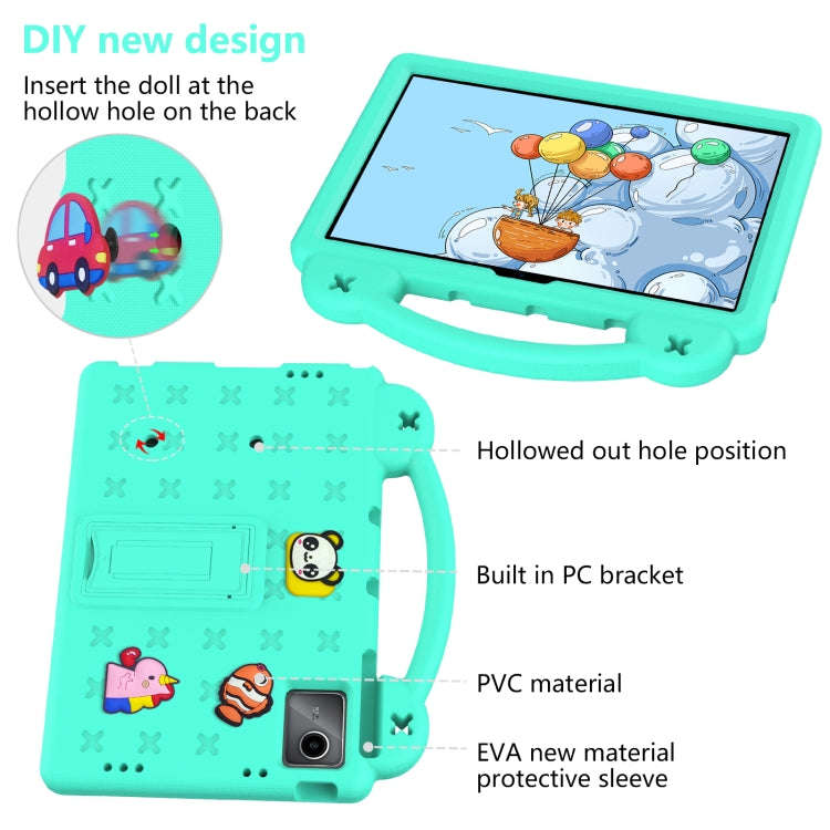 For Huawei MatePad SE 11 2024 Handle Kickstand Children EVA Shockproof Tablet Case(Mint Green)