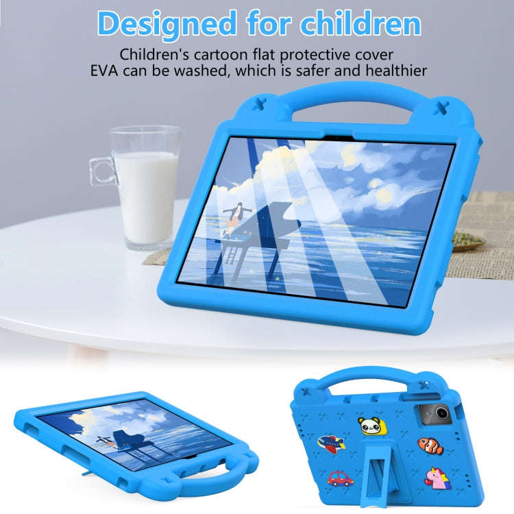 For Huawei MatePad SE 11 2024 Handle Kickstand Children EVA Shockproof Tablet Case(Sky Blue)