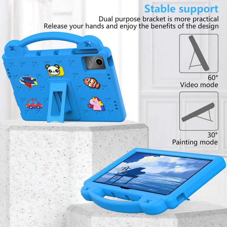 For Huawei MatePad SE 11 2024 Handle Kickstand Children EVA Shockproof Tablet Case(Sky Blue)