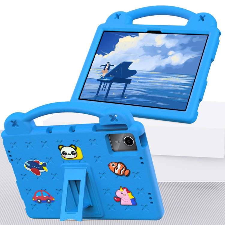 For Huawei MatePad SE 11 2024 Handle Kickstand Children EVA Shockproof Tablet Case(Sky Blue)