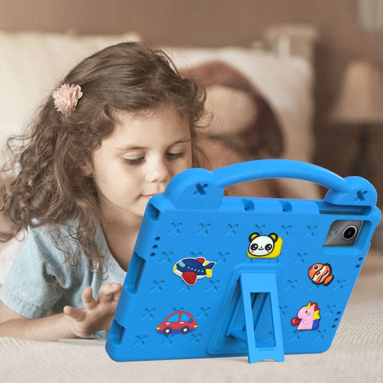 For Huawei MatePad SE 11 2024 Handle Kickstand Children EVA Shockproof Tablet Case(Sky Blue)