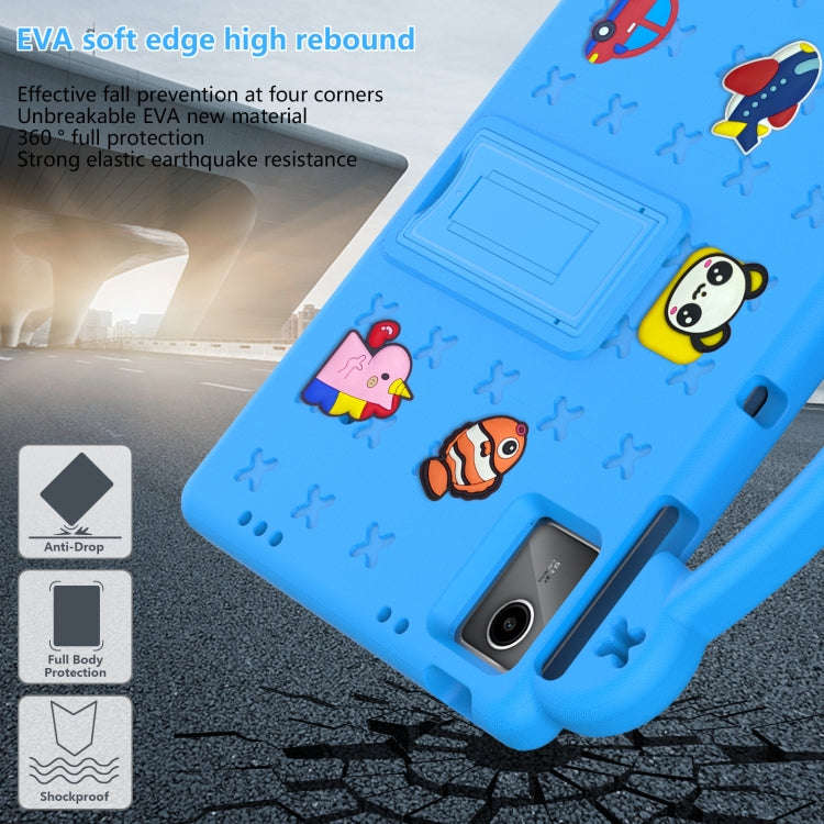 For Huawei MatePad SE 11 2024 Handle Kickstand Children EVA Shockproof Tablet Case(Sky Blue)