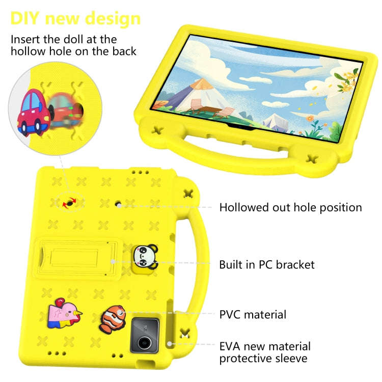 For Huawei MatePad SE 11 2024 Handle Kickstand Children EVA Shockproof Tablet Case(Yellow)