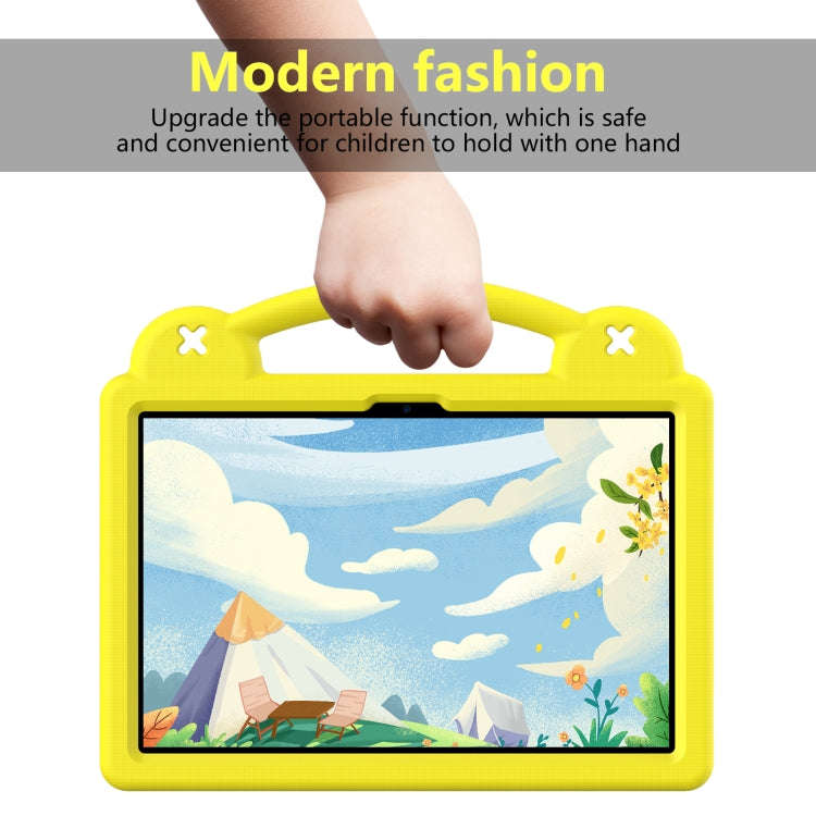 For Huawei MatePad SE 11 2024 Handle Kickstand Children EVA Shockproof Tablet Case(Yellow)