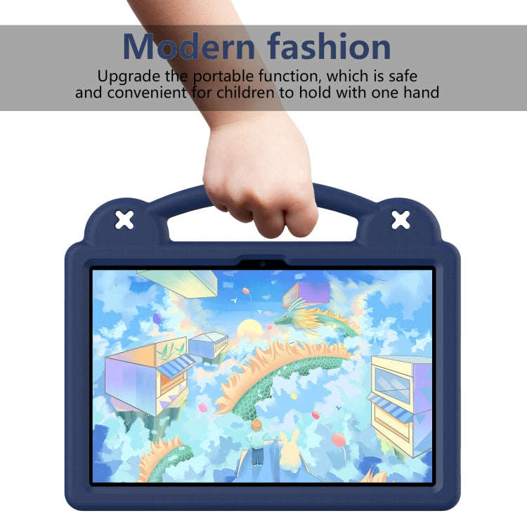 For Huawei MatePad SE 11 2024 Handle Kickstand Children EVA Shockproof Tablet Case(Navy Blue)