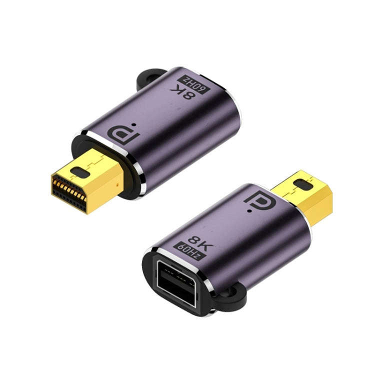Mini DP Male to Mini DP Female Adapter 8K 60Hz HD Video Transmission Expanding