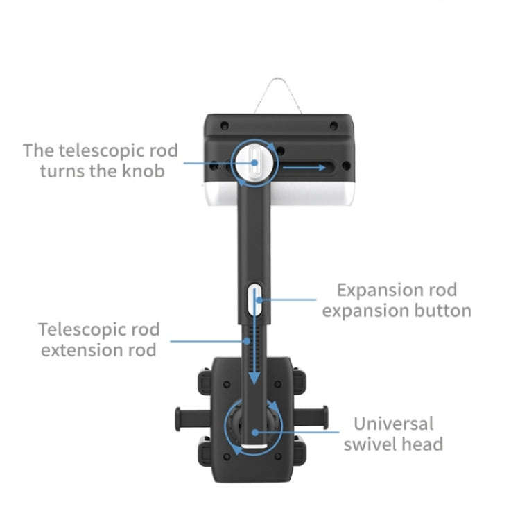 H23-8 New Multifunction Rearview Mirror Phone Holder Rotatable Retractable Phone Mount
