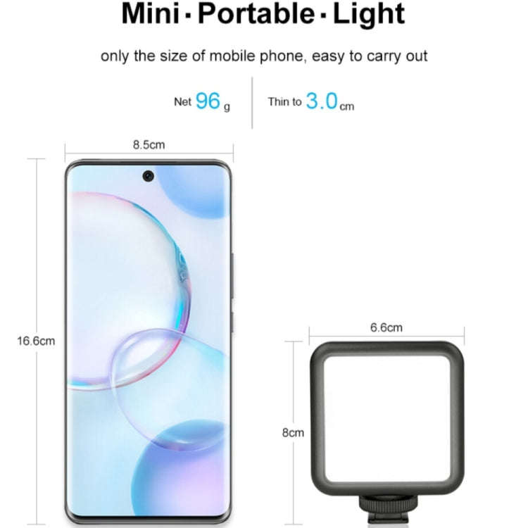 VLOGLITE W49S Adjustable Brightness Mini Beauty Video Light Photography Live Streaming LED Fill L...