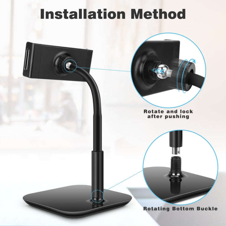 NS-06A 360 Degree Rotating Heavy Duty Base Adjustable Desktop Tablet Holder