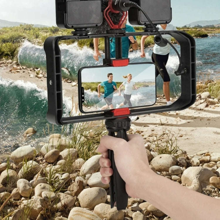 JMARY MT-33 Phone Stand Tripod ABS Video Recording Vlog Mobile Phone Rig Cage