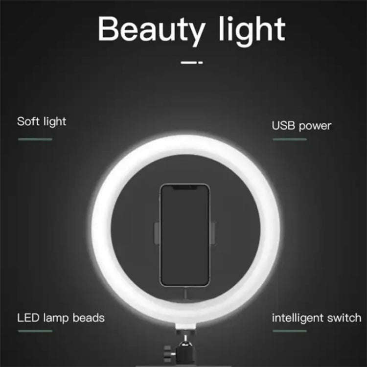 JMARY FM-536A 10 inch Ring Live Fill Light Streaming Stand Beauty Light Set
