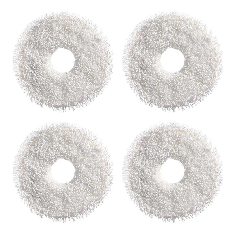 JUNSUNMAY 4pcs Washable Mop Pads Replacement for ECOVACS DEEBOT X1 Turbo / X2 Omni / T20 Pro(White)