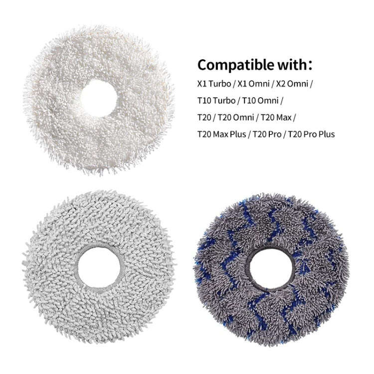 JUNSUNMAY 4pcs Washable Mop Pads Replacement for ECOVACS DEEBOT X1 Turbo / X2 Omni / T20 Pro(Blue...