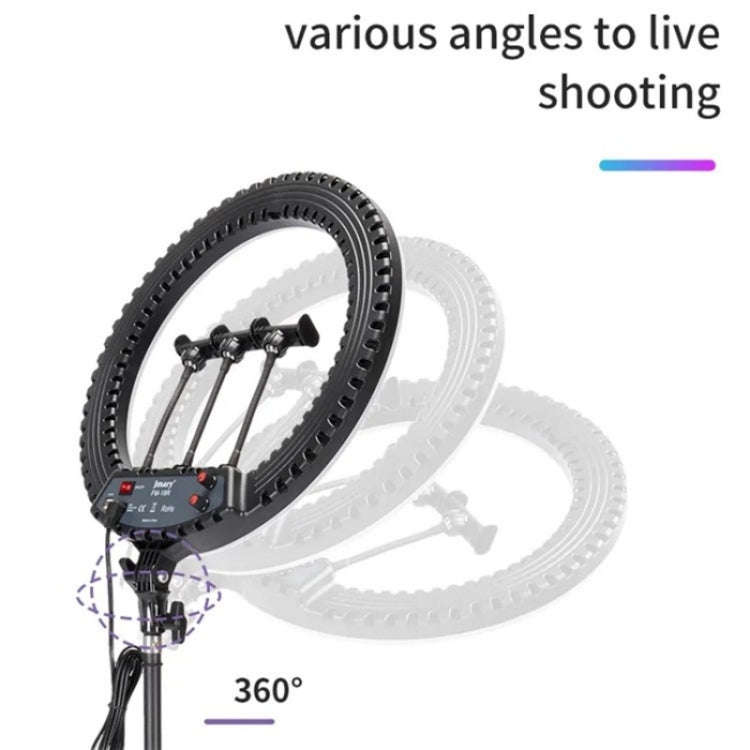JMARY FM-18R LED Beauty Ring Light 18-inch Photography Live Streaming Fill Light(EU Plug)