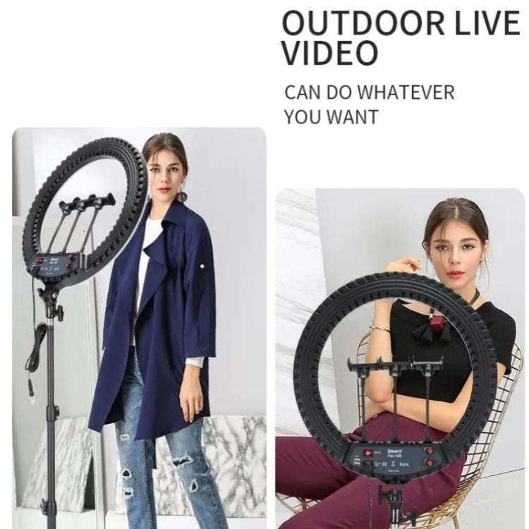 JMARY FM-18R LED Beauty Ring Light 18-inch Photography Live Streaming Fill Light(EU Plug)
