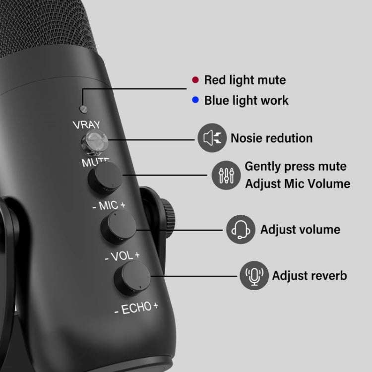 JMARY MC-PW8 USB Desktop Condenser Microphone