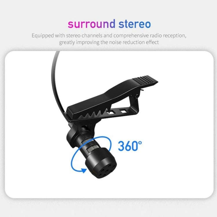 JMARY MC-R2 Interview Video Recording Mic Lavalier Type-C Port Wired Microphone, Length: 2m