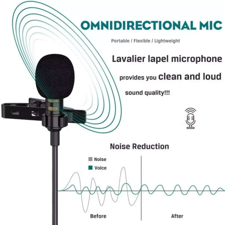 JMARY MC-R2 Interview Video Recording Mic Lavalier Type-C Port Wired Microphone, Length: 2m