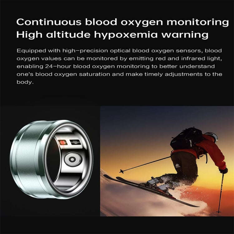 R3 SIZE 18 Smart Ring, Support Heart Rate / Blood Oxygen / Sleep Monitoring(White)