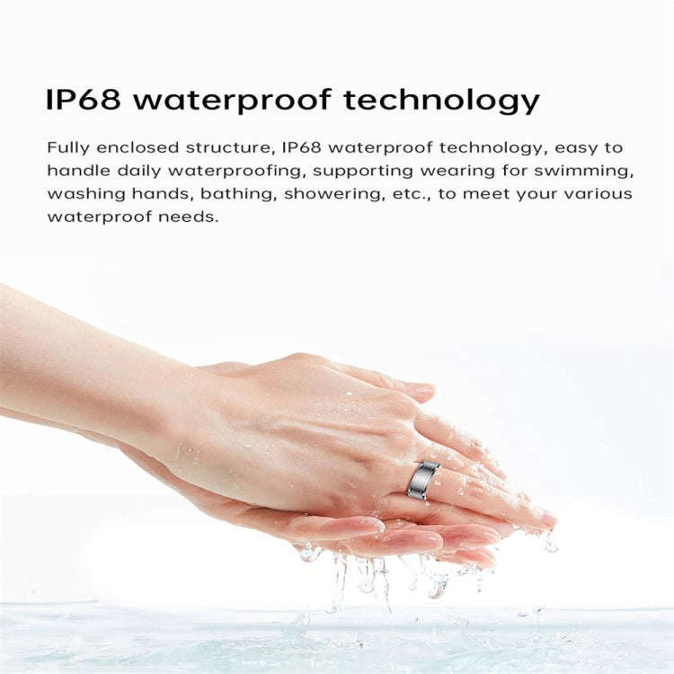 R3 SIZE 18 Smart Ring, Support Heart Rate / Blood Oxygen / Sleep Monitoring(White)