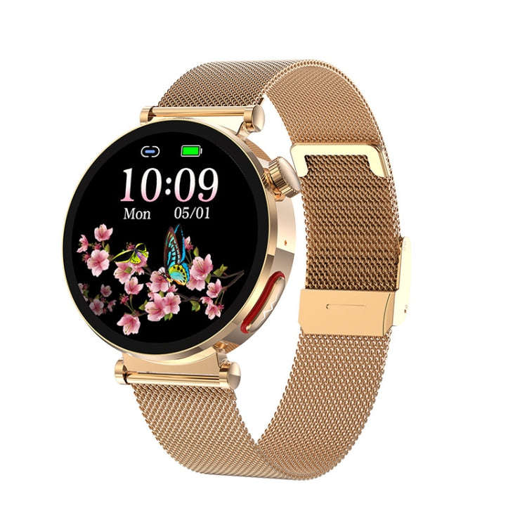 ET490 1.27 inch Color Screen Smart Watch Steel Strap, Support Bluetooth Call / ECG(Gold)