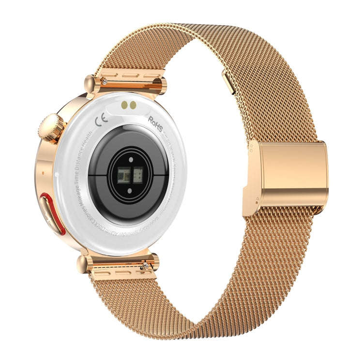 ET490 1.27 inch Color Screen Smart Watch Steel Strap, Support Bluetooth Call / ECG(Gold)