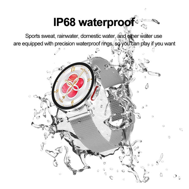 ET490 1.27 inch Color Screen Smart Watch Steel Strap, Support Bluetooth Call / ECG(Silver)