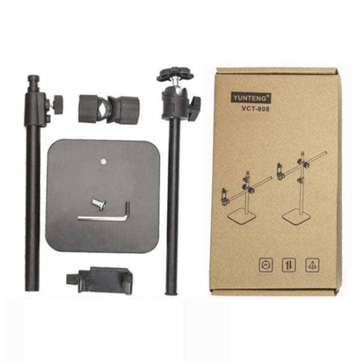 YUNTENG VCT-808 Table Phone Clip Holder Microphone DSLR Camera Desktop Mount Stand