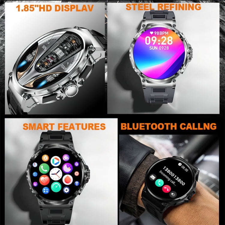 V69 1.85 inch Color Screen Smart Watch, Support Bluetooth Call / Heart Rate / Blood Pressure / Bl...
