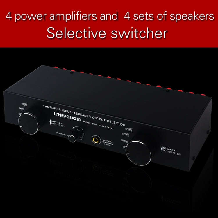 B070 4 Input 4 Ooutput Power Amplifier Speaker Selector Switcher Speaker Comparator