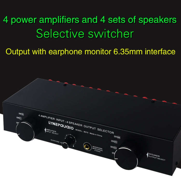B070 4 Input 4 Ooutput Power Amplifier Speaker Selector Switcher Speaker Comparator