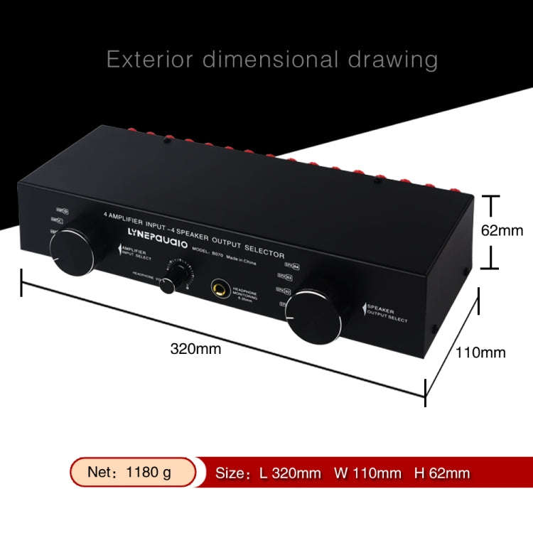 B070 4 Input 4 Ooutput Power Amplifier Speaker Selector Switcher Speaker Comparator
