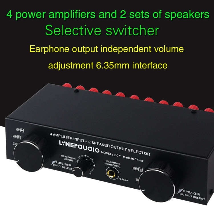 B071 4 Input 2 Output or 2 In 4 Out Power Amplifier Speaker Selector Switcher