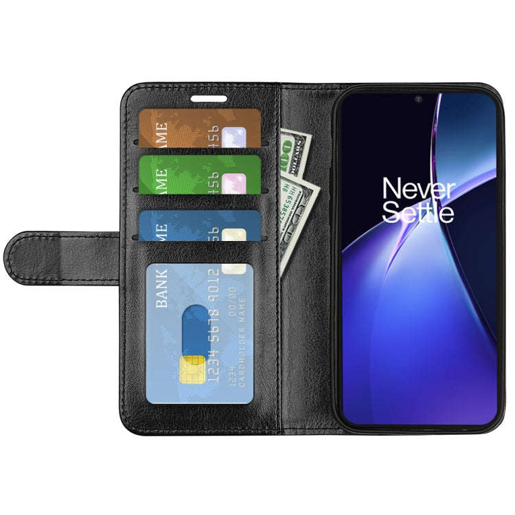 For OnePlus Nord CE 4 Lite 5G R64 Texture Horizontal Flip Leather Phone Case(Black)
