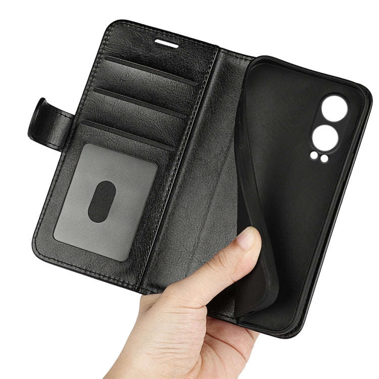 For OnePlus Nord CE 4 Lite 5G R64 Texture Horizontal Flip Leather Phone Case(Black)