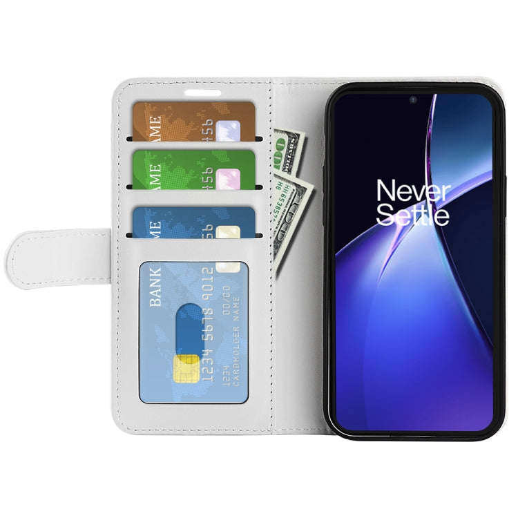 For OnePlus Nord CE 4 Lite 5G R64 Texture Horizontal Flip Leather Phone Case(White)