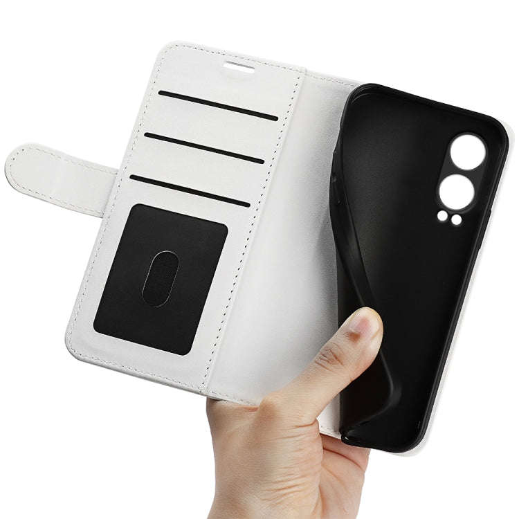 For OnePlus Nord CE 4 Lite 5G R64 Texture Horizontal Flip Leather Phone Case(White)