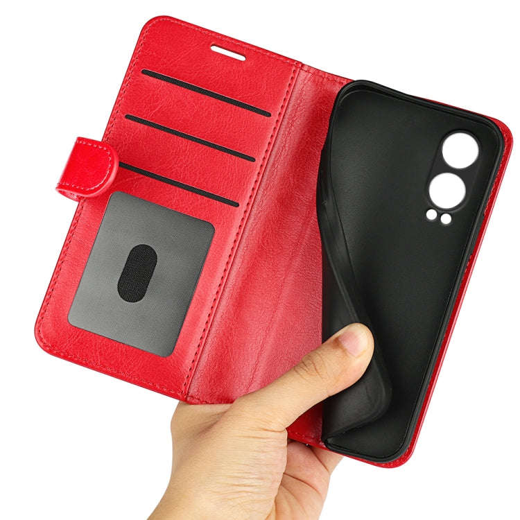 For OnePlus Nord CE 4 Lite 5G R64 Texture Horizontal Flip Leather Phone Case(Red)