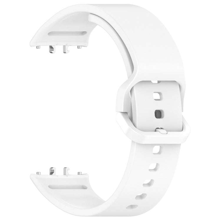 For Samsung Galaxy Fit 3 Solid Color Colorful Buckle Silicone Watch Band(White)