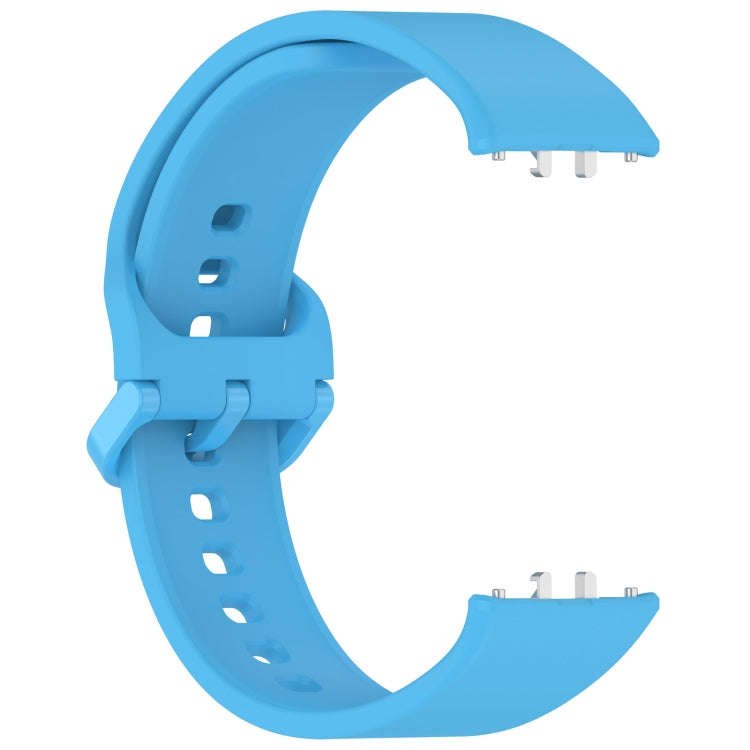 For Samsung Galaxy Fit 3 Solid Color Colorful Buckle Silicone Watch Band(Sky blue)