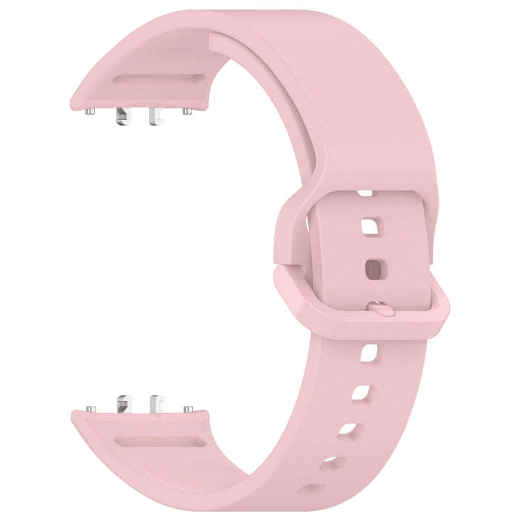 For Samsung Galaxy Fit 3 Solid Color Colorful Buckle Silicone Watch Band(Pink)