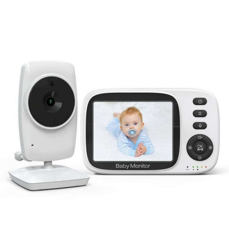 MC632A 2 Way Voice Talk Temperature Monitoring Baby Camera 3.2 inch Screen Baby Monitor(EU Plug)