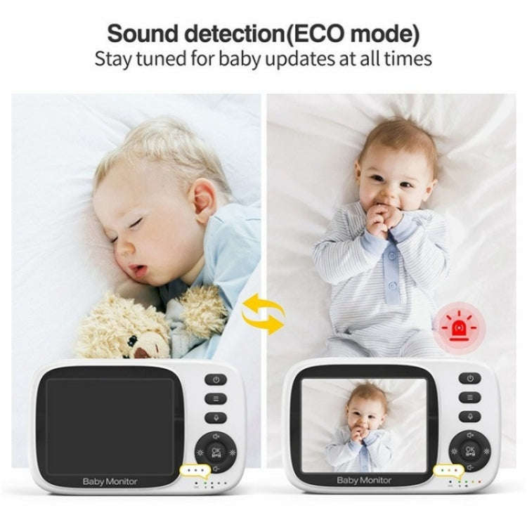 MC632A 2 Way Voice Talk Temperature Monitoring Baby Camera 3.2 inch Screen Baby Monitor(US Plug)