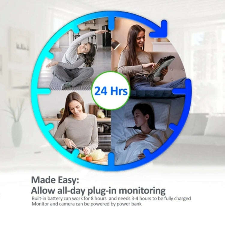 Temperature Detection 2 Way Voice Baby Security Video Camera 2.8-inch LCD Baby Monitor(AU Plug)