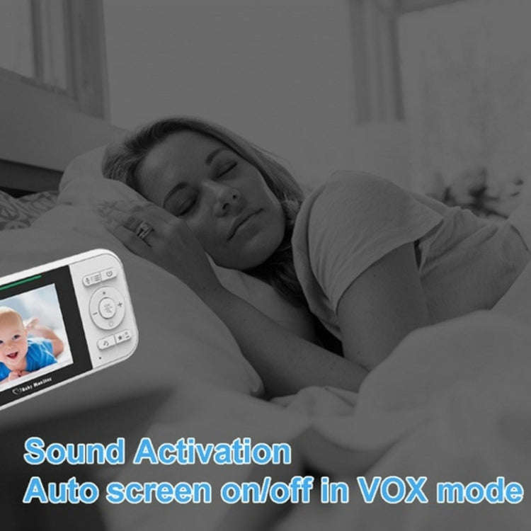 Temperature Detection 2 Way Voice Baby Security Video Camera 2.8-inch LCD Baby Monitor(EU Plug)