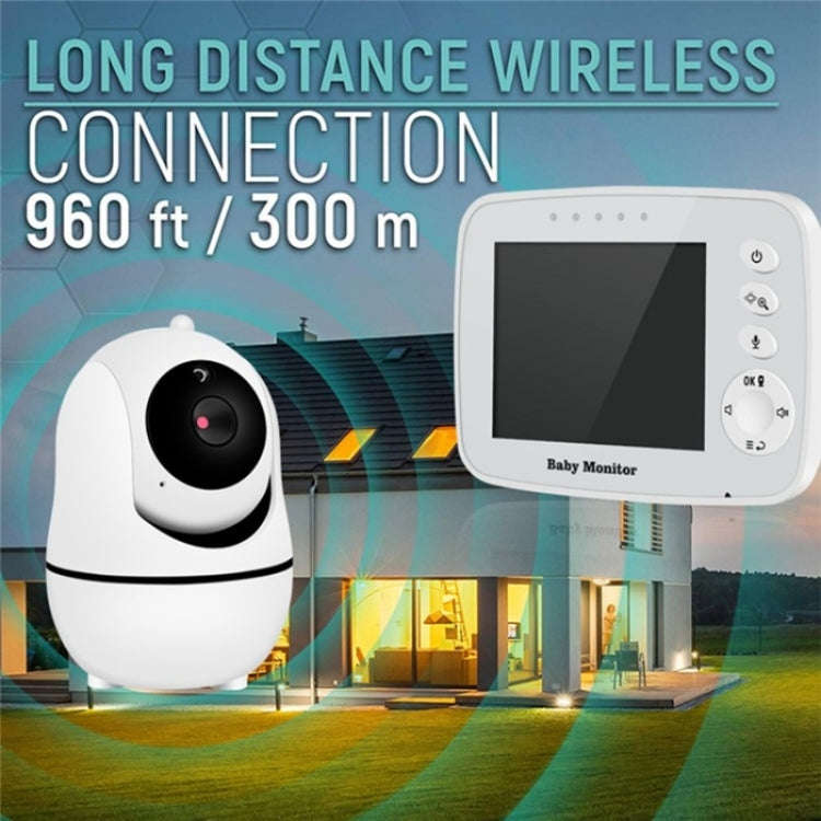 SM32PTA Two-Way Audio Night Vision Surveillance Camera 3.5 inch Baby Monitor(US Plug)