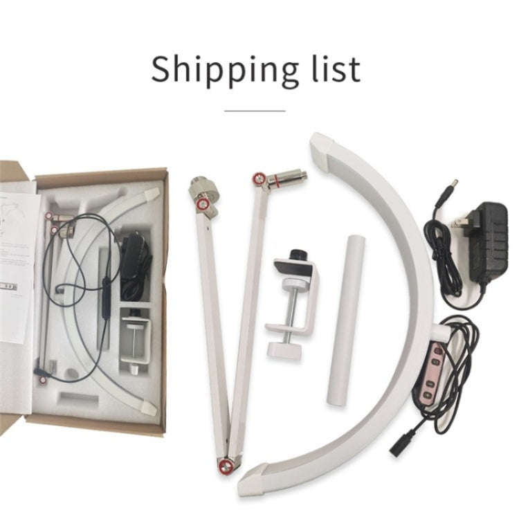 HD-M3X For Eyelash Extensions / Tattoo / Nail Art Lighting Lamp 16 inch Clip-on Half Moon Desk La...